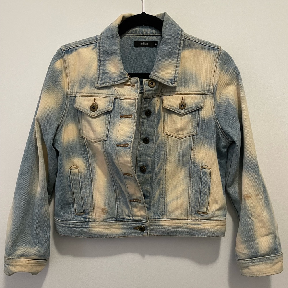 Millau, Acid-washed Denim Jacket, M